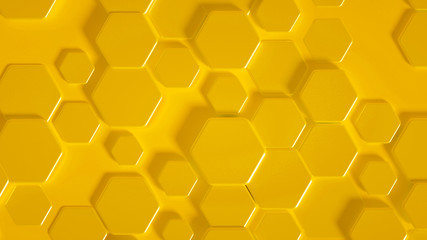 Geometry hexagon background. 3d illustration, 3d rendering.