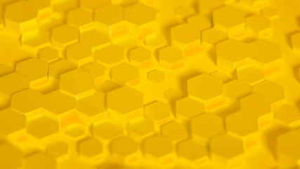 Geometry hexagon background. 3d illustration, 3d rendering.