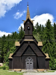 Fototapeta na wymiar Saint Bedrich church in village Bila in Czech republic