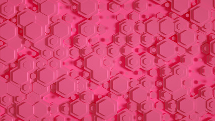 Geometry hexagon background. 3d illustration, 3d rendering.