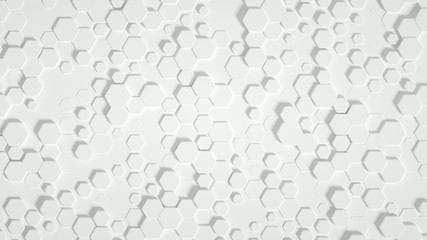 Geometry hexagon background. 3d illustration, 3d rendering.