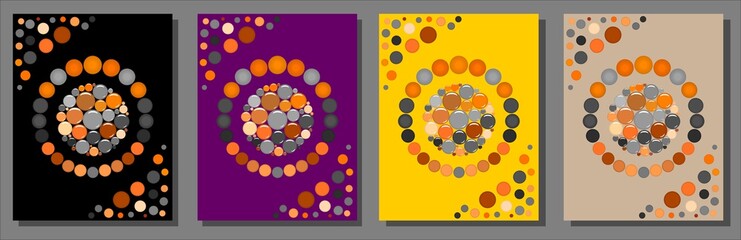 Mosaic Halloween colors design backgrounds collection vector design element for websites, blogs, advertisements, magazine, articles, flyers, posters, backgrounds, business cards, logo, and tri-folds