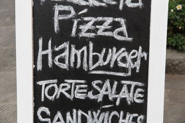 Fototapeta premium Italian food menu