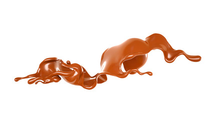 Splash of fluid. 3d illustration, 3d rendering.