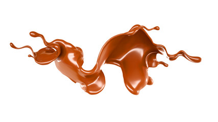 Splash of fluid. 3d illustration, 3d rendering.