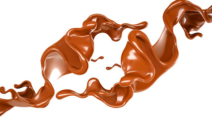 Splash of fluid. 3d illustration, 3d rendering.