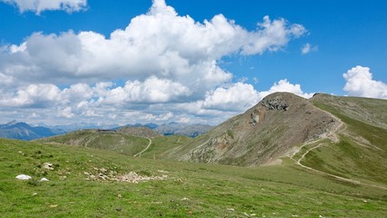 Fototapeta premium Alm- und Berglandschaft in Südtirol
