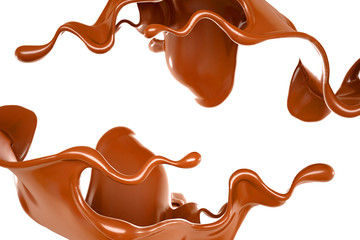 Splash of fluid. 3d illustration, 3d rendering.