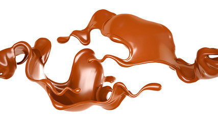 Splash of fluid. 3d illustration, 3d rendering.