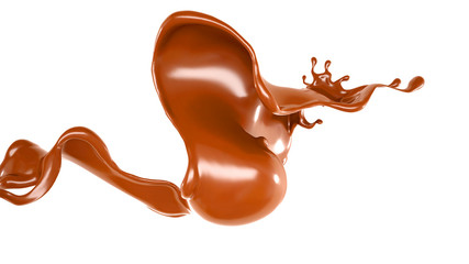 Splash of fluid. 3d illustration, 3d rendering.