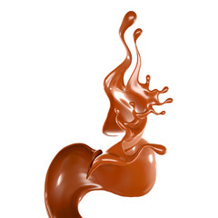 Splash of fluid. 3d illustration, 3d rendering.