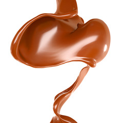 Splash of fluid. 3d illustration, 3d rendering.