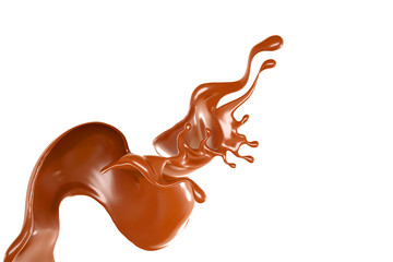 Splash of fluid. 3d illustration, 3d rendering.