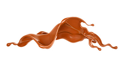 Splash of fluid. 3d illustration, 3d rendering.