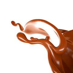 Splash of fluid. 3d illustration, 3d rendering.