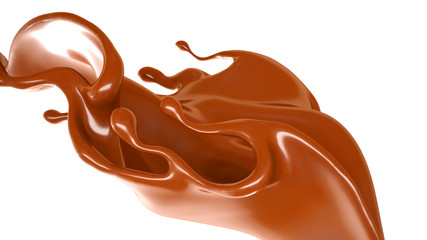 Splash of fluid. 3d illustration, 3d rendering.