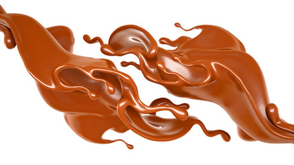 Splash of fluid. 3d illustration, 3d rendering.