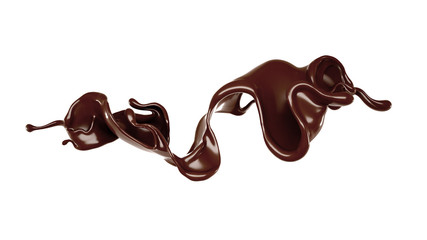 Splash of fluid. 3d illustration, 3d rendering.