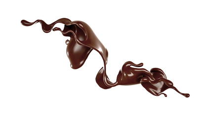 Splash of fluid. 3d illustration, 3d rendering.