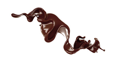 Splash of fluid. 3d illustration, 3d rendering.