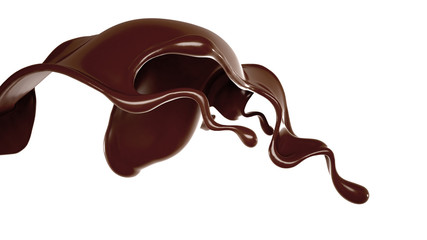 Splash of fluid. 3d illustration, 3d rendering.