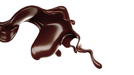 Splash of fluid. 3d illustration, 3d rendering.