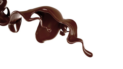 Splash of fluid. 3d illustration, 3d rendering.
