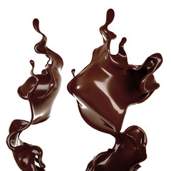 Splash of fluid. 3d illustration, 3d rendering.