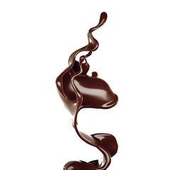 Splash of fluid. 3d illustration, 3d rendering.