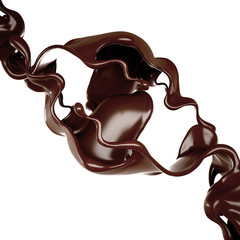 Splash of fluid. 3d illustration, 3d rendering.