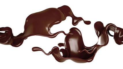 Splash of fluid. 3d illustration, 3d rendering.