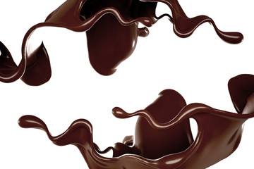 Splash of fluid. 3d illustration, 3d rendering.
