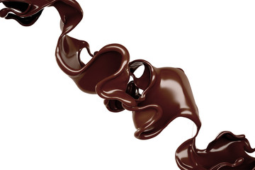 Splash of fluid. 3d illustration, 3d rendering.