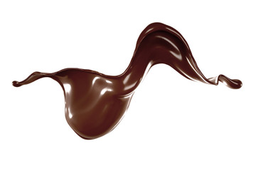 Splash of fluid. 3d illustration, 3d rendering.