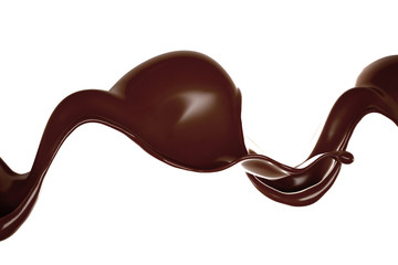 Splash of fluid. 3d illustration, 3d rendering.