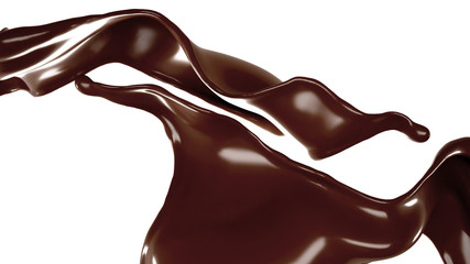 Splash of fluid. 3d illustration, 3d rendering.
