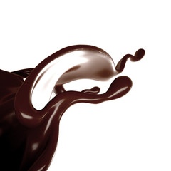 Splash of fluid. 3d illustration, 3d rendering.