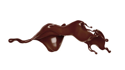 Splash of fluid. 3d illustration, 3d rendering.