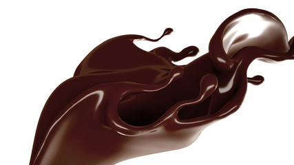 Splash of fluid. 3d illustration, 3d rendering.