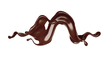 Splash of fluid. 3d illustration, 3d rendering.