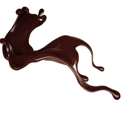 Splash of fluid. 3d illustration, 3d rendering.