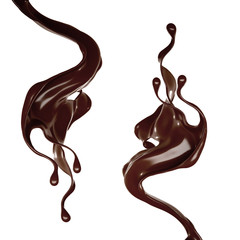 Splash of fluid. 3d illustration, 3d rendering.