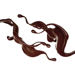 Splash of fluid. 3d illustration, 3d rendering.