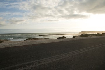 cloudy coastline storm