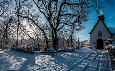 Obraz premium Winter scenery in western Europe