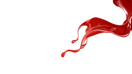 Splash of fluid. 3d illustration, 3d rendering.