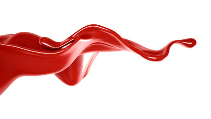 Splash of fluid. 3d illustration, 3d rendering.