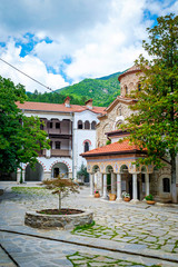 Fototapeta na wymiar Bachkovo monastery in the mountains 8