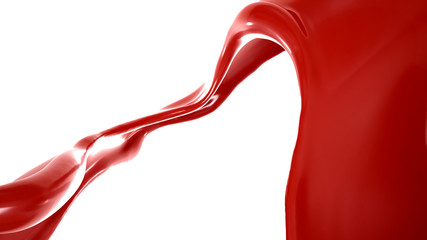 Splash of fluid. 3d illustration, 3d rendering.