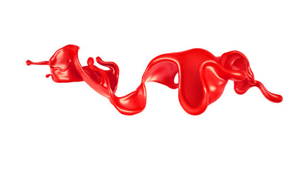 Splash of fluid. 3d illustration, 3d rendering.